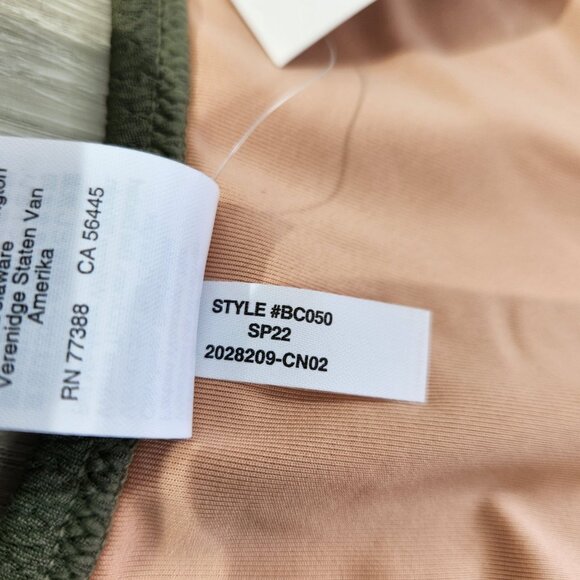 J. Crew Green Textured Curved Waist Cheeky Bikini Bottom New With Tags Womens XL - Picture 15 of 16